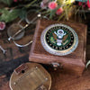 Personalized Army Color Medallion Military Compass