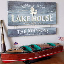  Lake House Wood Sign With Optional Personalization