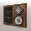 Company Logo Engraved Compass on Plaque