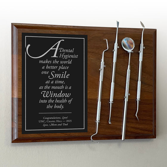 Dental Hygienist Personalized Plaque with Dental Tools