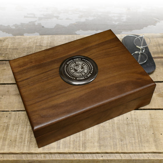 Eagle Scout Keepsake Box With Personalized Medallion Main Image