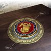 Large Deluxe Personalized U.S. Marines Keepsake Box with Medallion Personalization Image