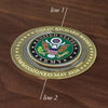 Large Deluxe Personalized U.S. Army Keepsake Box with Brass Medallion Engraving Instructions