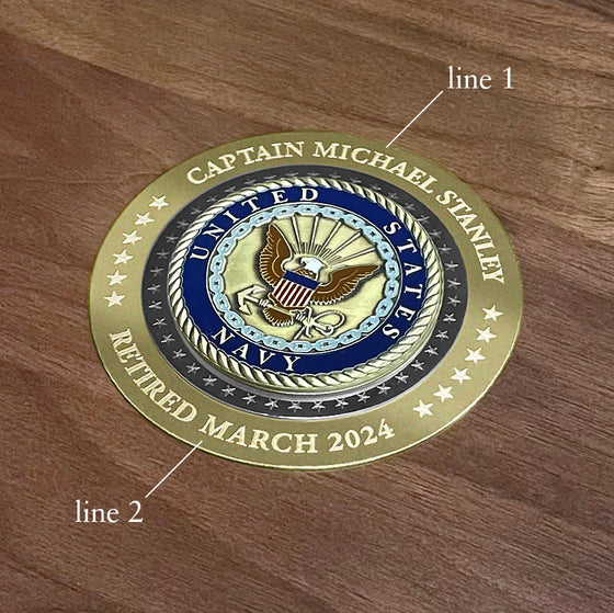 Large Deluxe Personalized U.S. Navy Keepsake Box with Brass Medallion Personalization