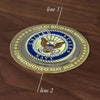 Large Deluxe Personalized U.S. Navy Keepsake Box with Colored Medallion Engraving Instructions