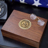 Personalized U.S. Air Force Walnut Keepsake Box with Medallion