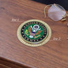 Personalized U.S. Army Walnut Keepsake Box with Medallion with Instructions