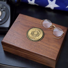  Personalized U.S. Coast Guard Walnut Keepsake Box with Medallion