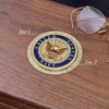 Personalized U.S. Navy Walnut Keepsake Box with Medallion with Instructions