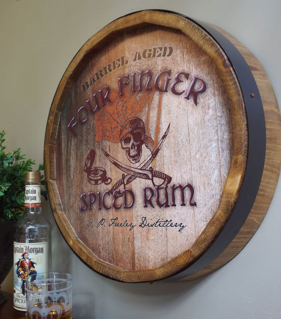 Personalized Pirate Style Barrel End Bar Sign