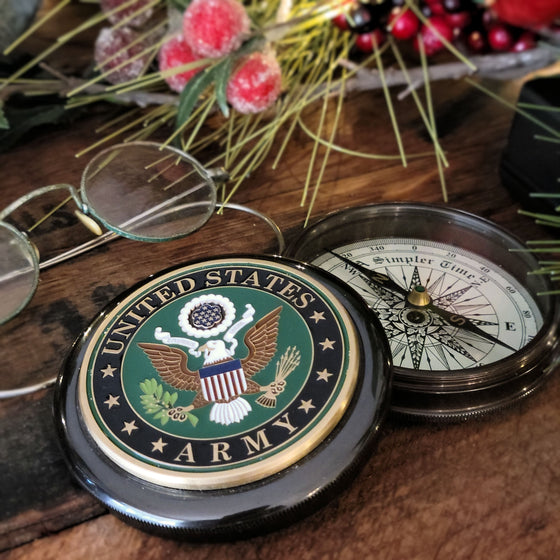 Personalized Army Medallion Compass