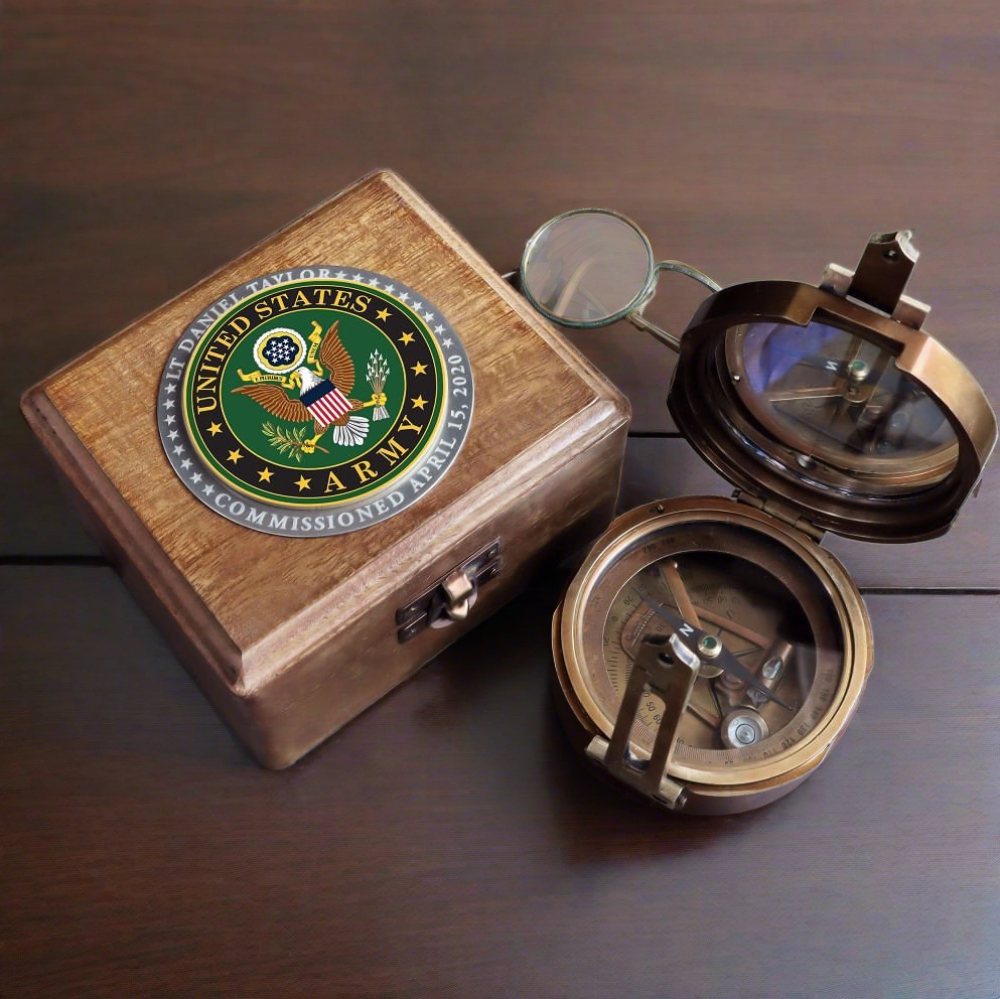 PERSONALIZED ARMY MEDALLION MILITARY COMPASS – A Simpler Time