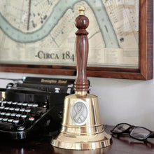  13 Inch Polished Hand Bell With Cancer Medallion