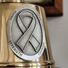 13 Inch Polished Hand Bell With Cancer Medallion
