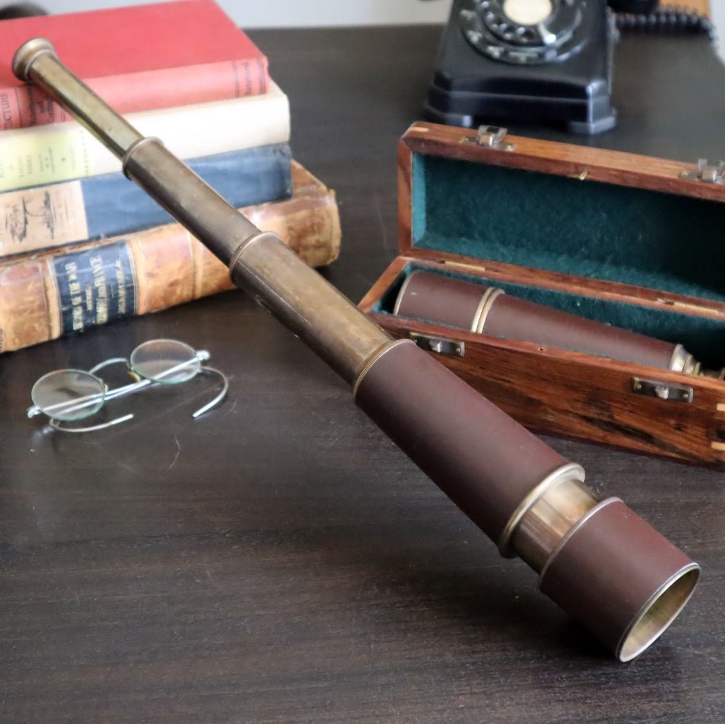 18 Inch Leather and Brass Telescope – A Simpler Time