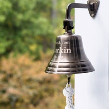  7 Inch Brass Engravable Wall Bell - Antiqued