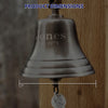 7 Inch Brass Engravable Wall Bell - Antiqued