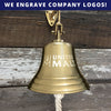 7 Inch Brass Engravable Wall Bell- Polished