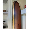Closeup of mahogany and brass blade on 70 inch replica antique wood propeller