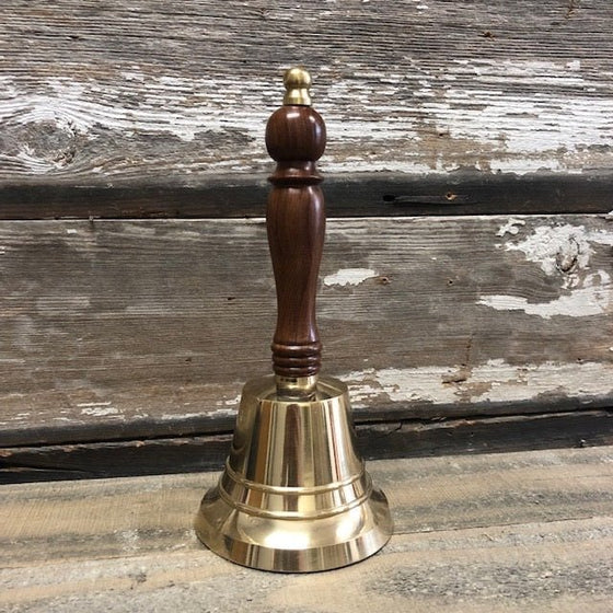 9 Inch Polished Brass Hand Bell Second