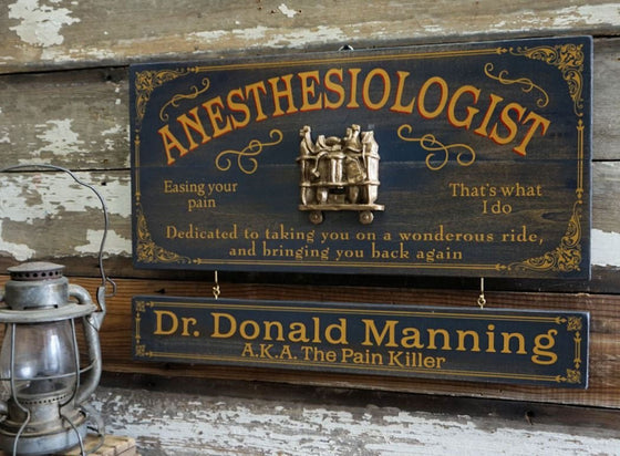 Anesthesiologist Sign Anesthesiologist Wood Sign with Optional Personalization – A Simpler Time