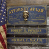 Attorney At Law Wood Plank Sign with Optional Personalization