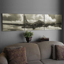  B-17 Flying Fortress Fly By Wood Triptych