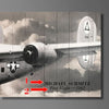B-17 in Blue Sky Wood Triptych