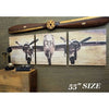 B-25 Bomber Plane Wooden Triptych