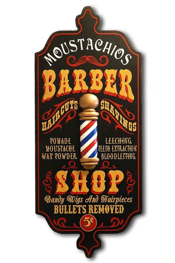 The barber shop sign