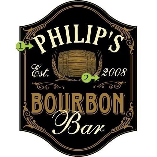 Bourbon Bar Personalized Sign