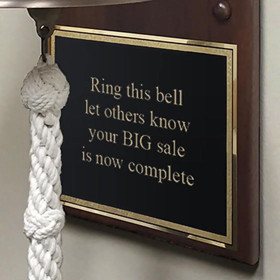 Business Sales Plaque Bell - Antiqued