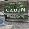 Cabin Sign with Personalized Nameboard