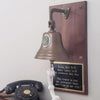 Cancer Medallion Plaque Bell -Antiqued