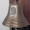 Cancer Medallion Plaque Bell -Antiqued