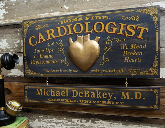 Cardiologist Profession Sign with Optional Personalization