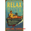 Come to Relax Personalized Lake Cabin Sign