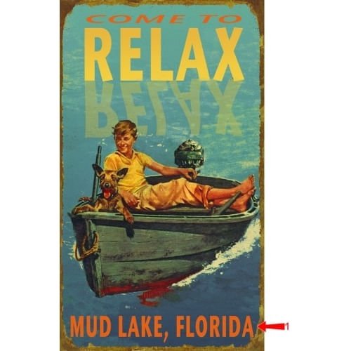 Come to Relax Personalized Lake Cabin Sign