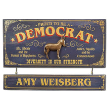  Democrat Wood Sign with Optional Nameboard