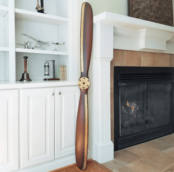 Engraved 70 Inch Mahogany Airplane Propeller