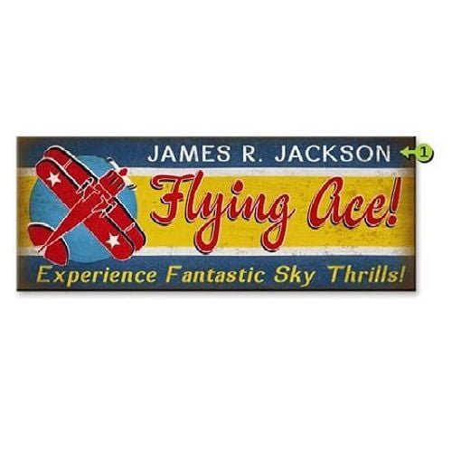 Flying Ace Personalized Sign