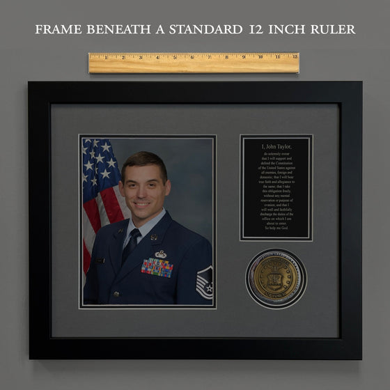 Personalized Air Force Photo Frame With Raised Medallion