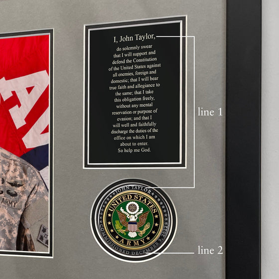 Personalized Army Photo Frame With Raised Medallion