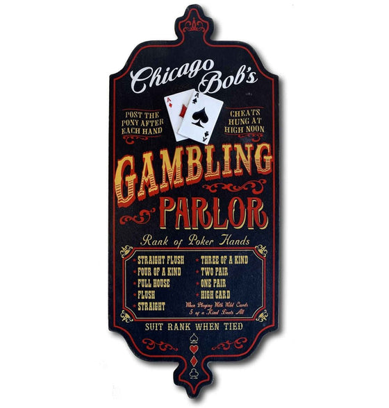 Gambling Parlor Personalized Sign