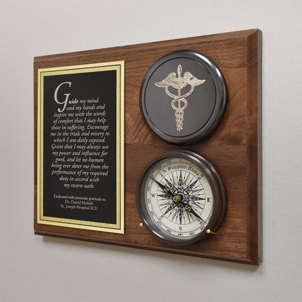 Personalized U.S. Navy Compass on Plaque – A Simpler Time