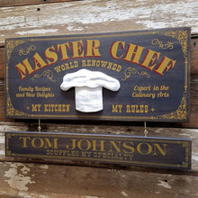  Master Chef Wood Plank Sign with Optional Personalization