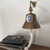 Navy Pewter Emblem on 7 Inch Brass Bell- Antiqued