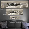 P-38 Lightning Wood Triptych Aviation Art