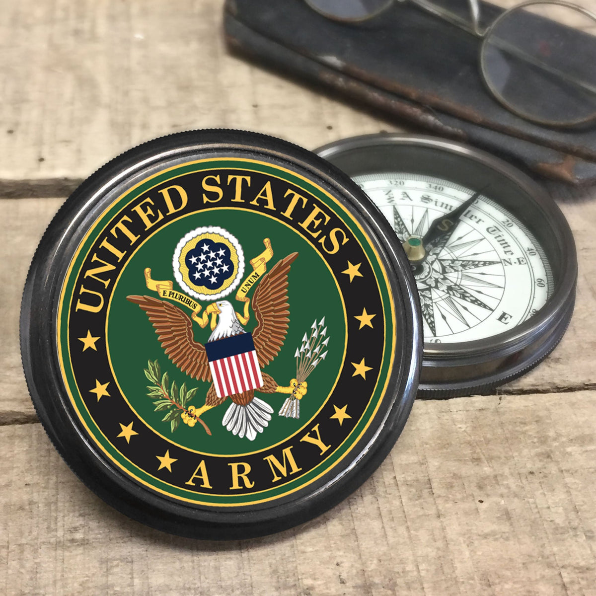 Personalized Army Medallion Compass – A Simpler Time