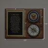 Personalized U.S. Navy Color Compass on Plaque